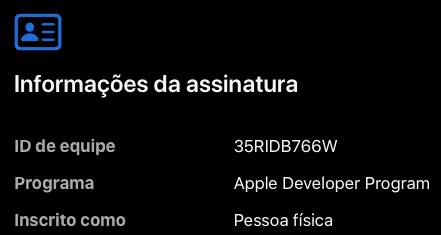 Informações da assinatura